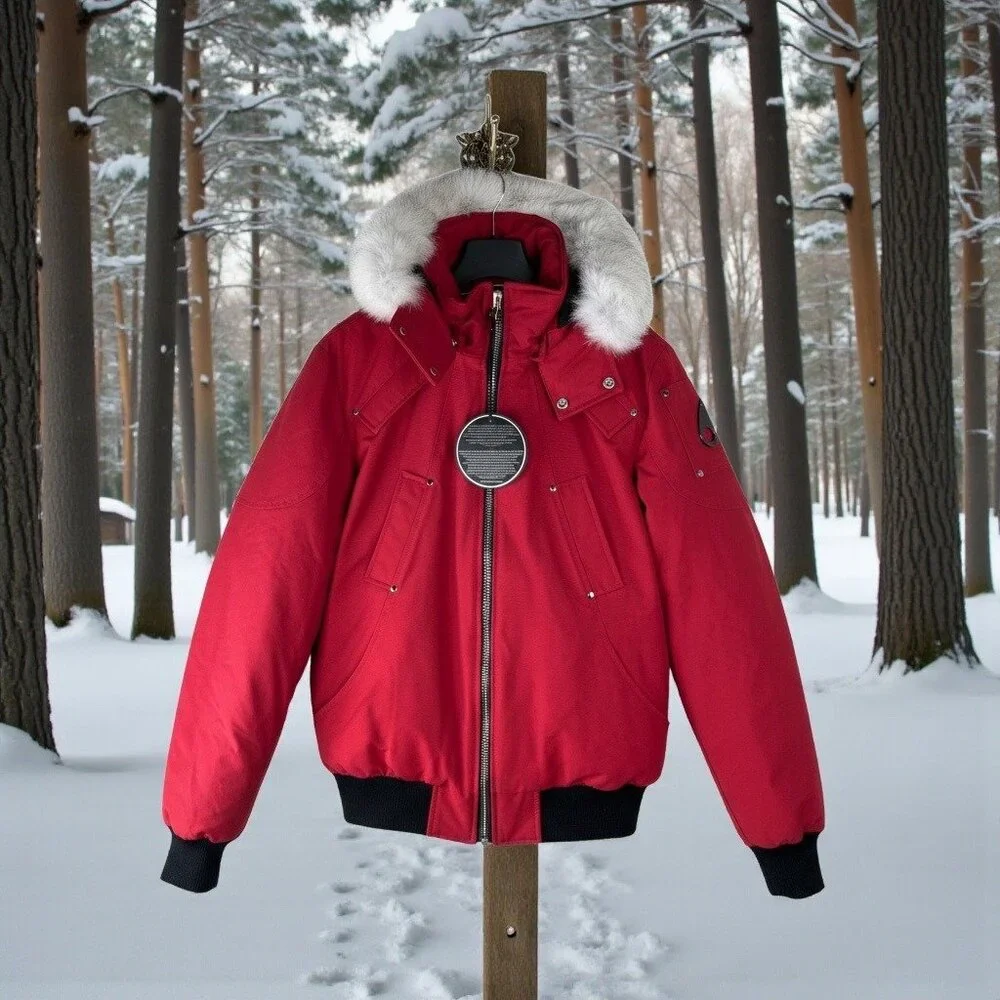 NWT Moose Knuckles Canada Down Parka Red Men's Size S Authentic